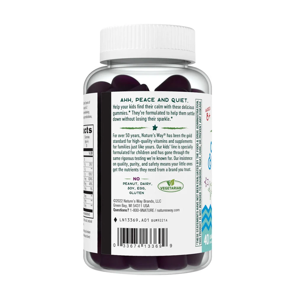 Nature's Way - Nature's Way Dětské klidné a soustředěné želé bonbóny (40 ks) - Obrázek 3