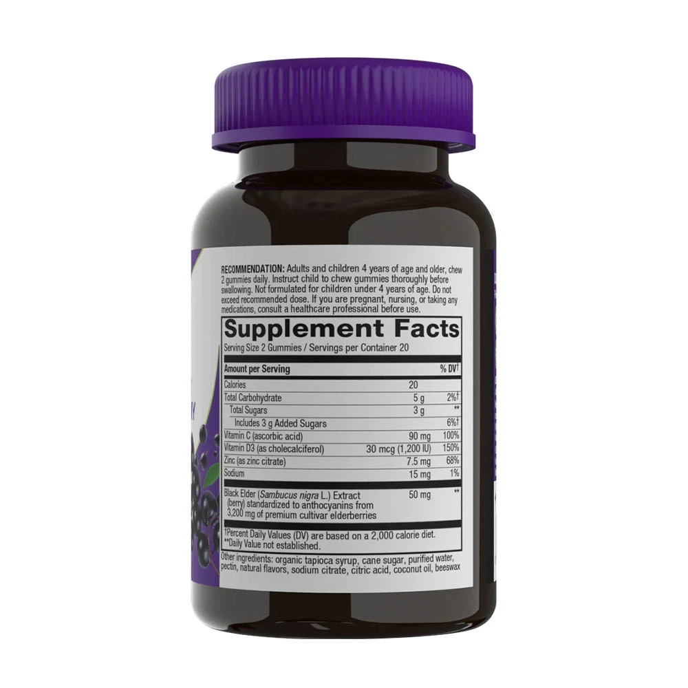 Nature's Way - Želatinové bonbóny s bezinkou Nature's Way (60 bonbónů) - Obrázek 2