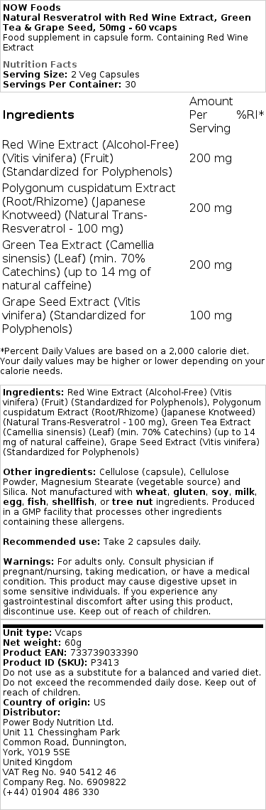 grøn te og druekerne