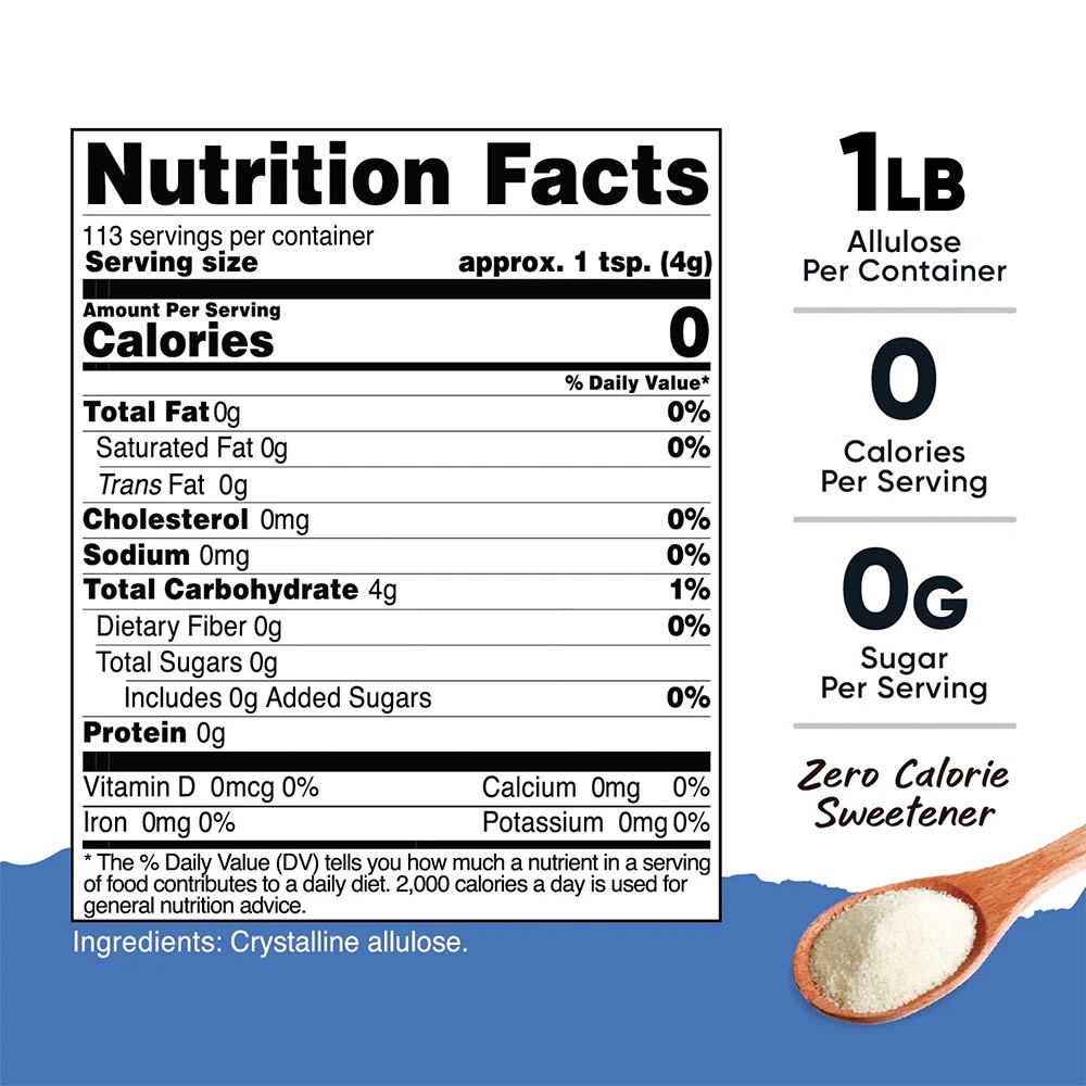 Nutricost - Sladidlo z alulózy ve formě prášku Nutricost (454 g) - Obrázek 2