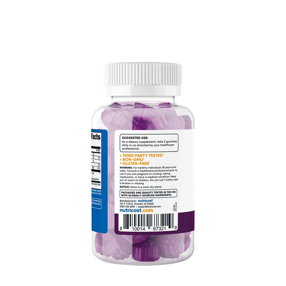 Nutricost - Želatinové bonbóny s ašvagandhou 1200 mg (60 bonbónů, smíšené ovoce) - Obrázek 3