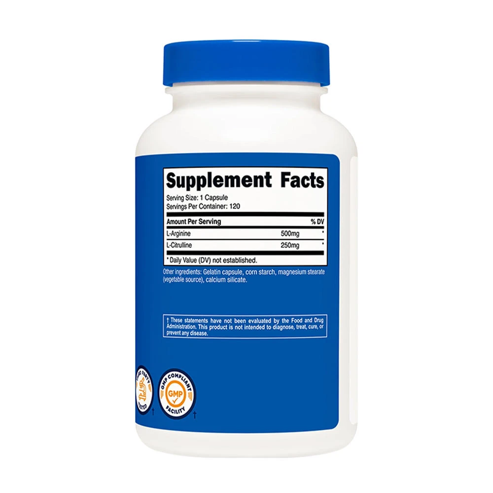 Nutricost - Komplex L-argininu a L-citrulinu v kapslích (120 kapslí) - Obrázek 2