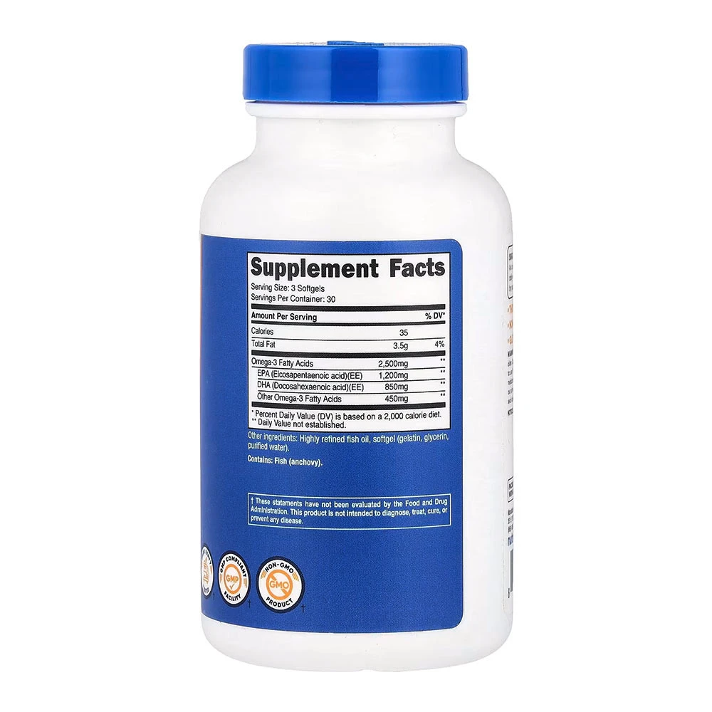 Nutricost - Omega-3 2500 mg (90 měkkých kapslí) - Obrázek 2