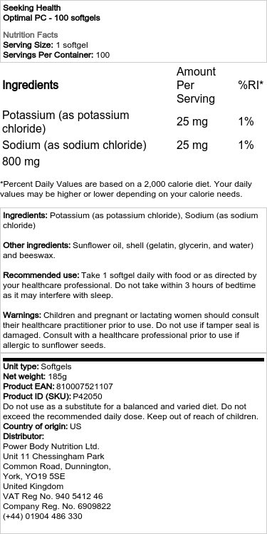 Optimal PC - 100 měkkých kapslí - Obrázek 2