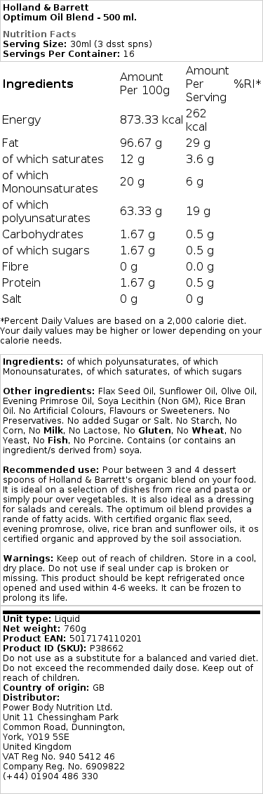 Optimální směs olejů - 500 ml - Obrázek 2