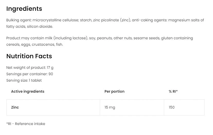 OstroVit Pharma Organic Zinek (90 tablet) - Obrázek 2