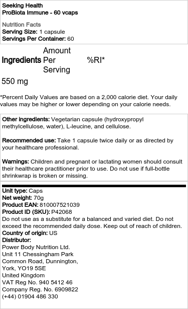 ProBiota Imunita - 60 vegetariánských kapslí - Obrázek 2