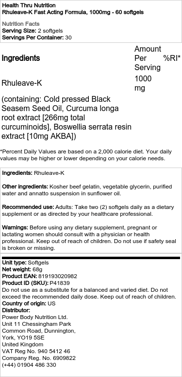 1000mg - 60 softgels