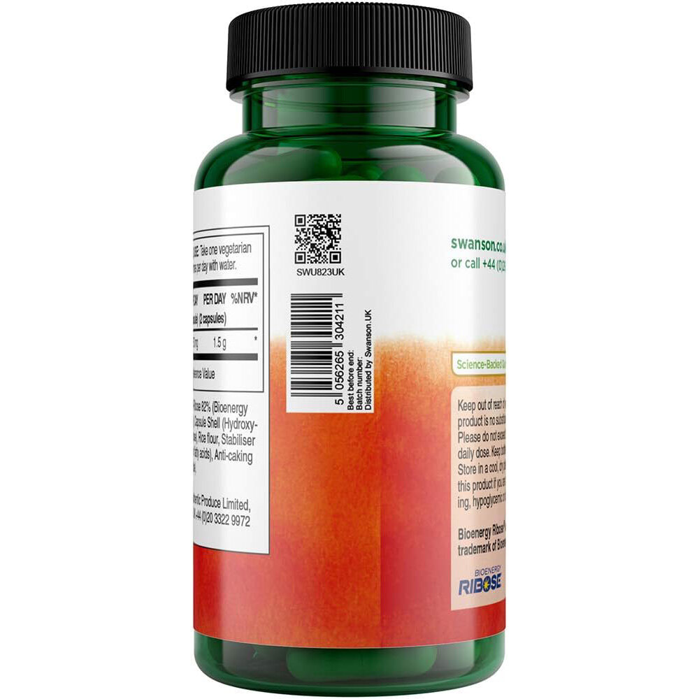Ribóza, 750 mg - 60 vegetariánských kapslí - Obrázek 3