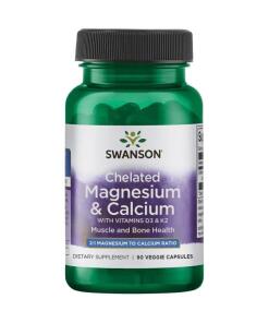 SWANSON Albion Chelat Magnezu i Wapnia z D-3 i K-2