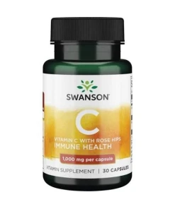 SWANSON Witamina C1000 + dzika ró¿a 30 kaps - Eco Supplements CZ