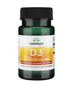 SWANSON Witamina D-3 1000IU 30kaps - Eco Supplements CZ
