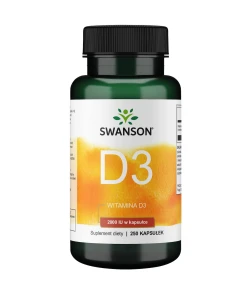 SWANSON Witamina D-3 2000IU 250kaps - Eco Supplements CZ