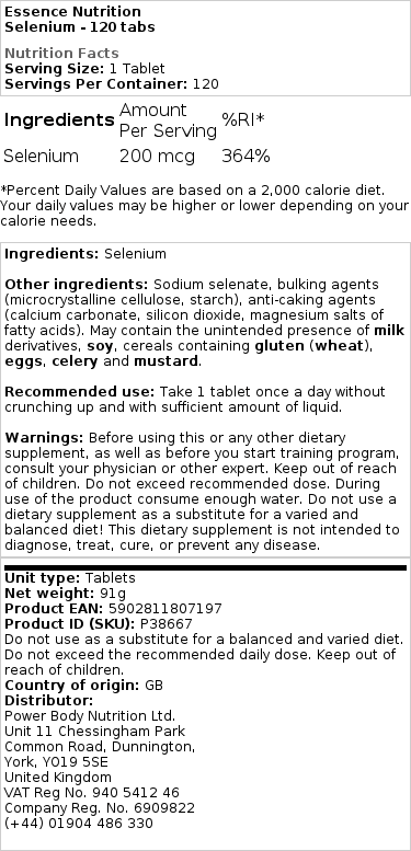Selen - 120 tablet - Obrázek 2