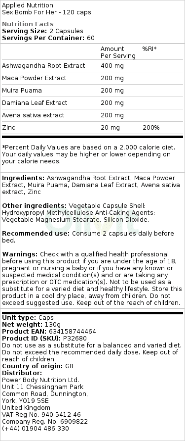 Sex Bomb pro ni - 120 kapslí - Obrázek 2