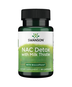 Swanson NAC Detox Depot with Milk Thistle-With Broccophane 60 capsules