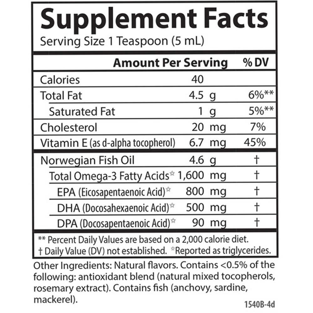 Nejlepší rybí olej, přírodní pomeranč - 500 ml - Obrázek 3