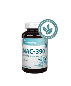 Vitaking NAC-390 (N-acetyl-L-cysteine) 390 mg (120 Capsules)