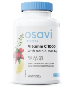 Vitamin C1000 with Rutin & Rose Hip - 120 vegan caps - Eco Supplements CZ