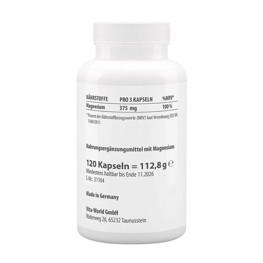 Vitaworld - Citrát hořečnatý 125 mg (120 kapslí) - Obrázek 2