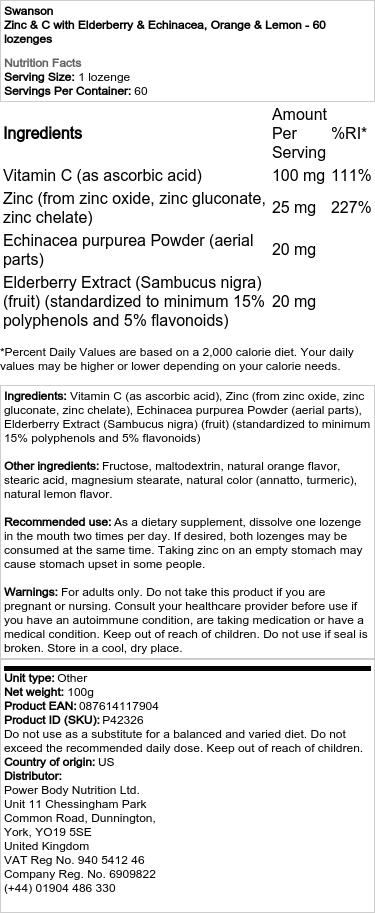 appelsin- og citronsmag - 60 pastiller