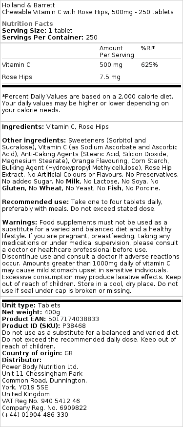 Vitamín C s šípky ve žvýkací formě - Obrázek 3