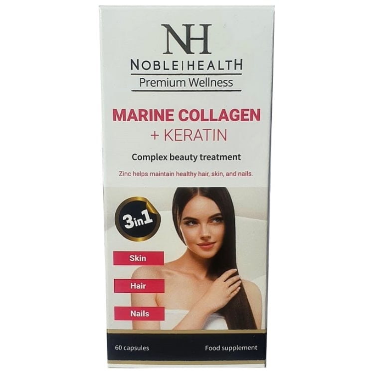 marine collagen + keratin - 60 kapsler