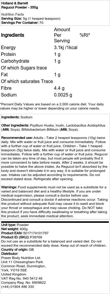 Regucol prášek - 350 gramů - Obrázek 2