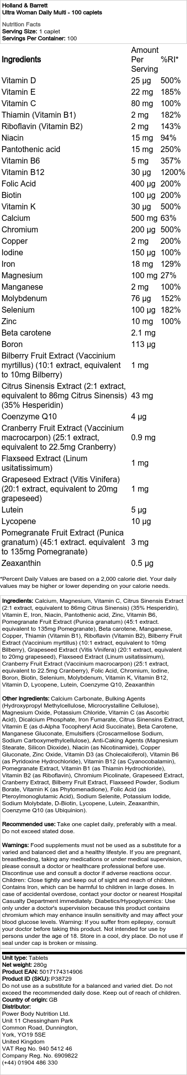 Ultra Woman Daily Multi - 100 kapslí - Obrázek 2