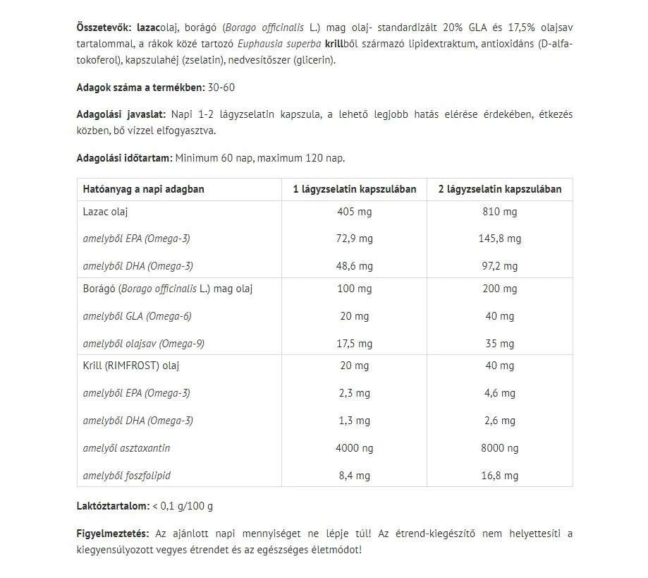 Natur Tanya - Natur Tanya Organické mastné kyseliny Omega 3-6-9 (60 měkkých tobolek) - Obrázek 2