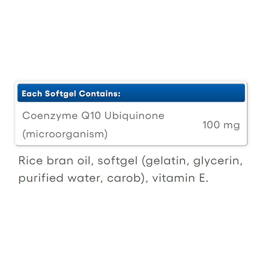 Natural Factors Coenzyme Q10 100% Natural 100 mg 60 Softgely - Obrázek 2