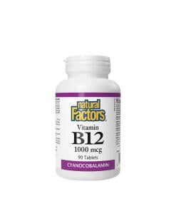 Natural Factors Vitamin B12 1000 mcg (90 Tablets) - Eco Supplements CZ