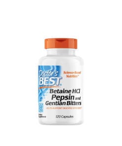 Betaine HCl Pepsin & Gentian Bitters - 120 caps - Eco Supplements CZ