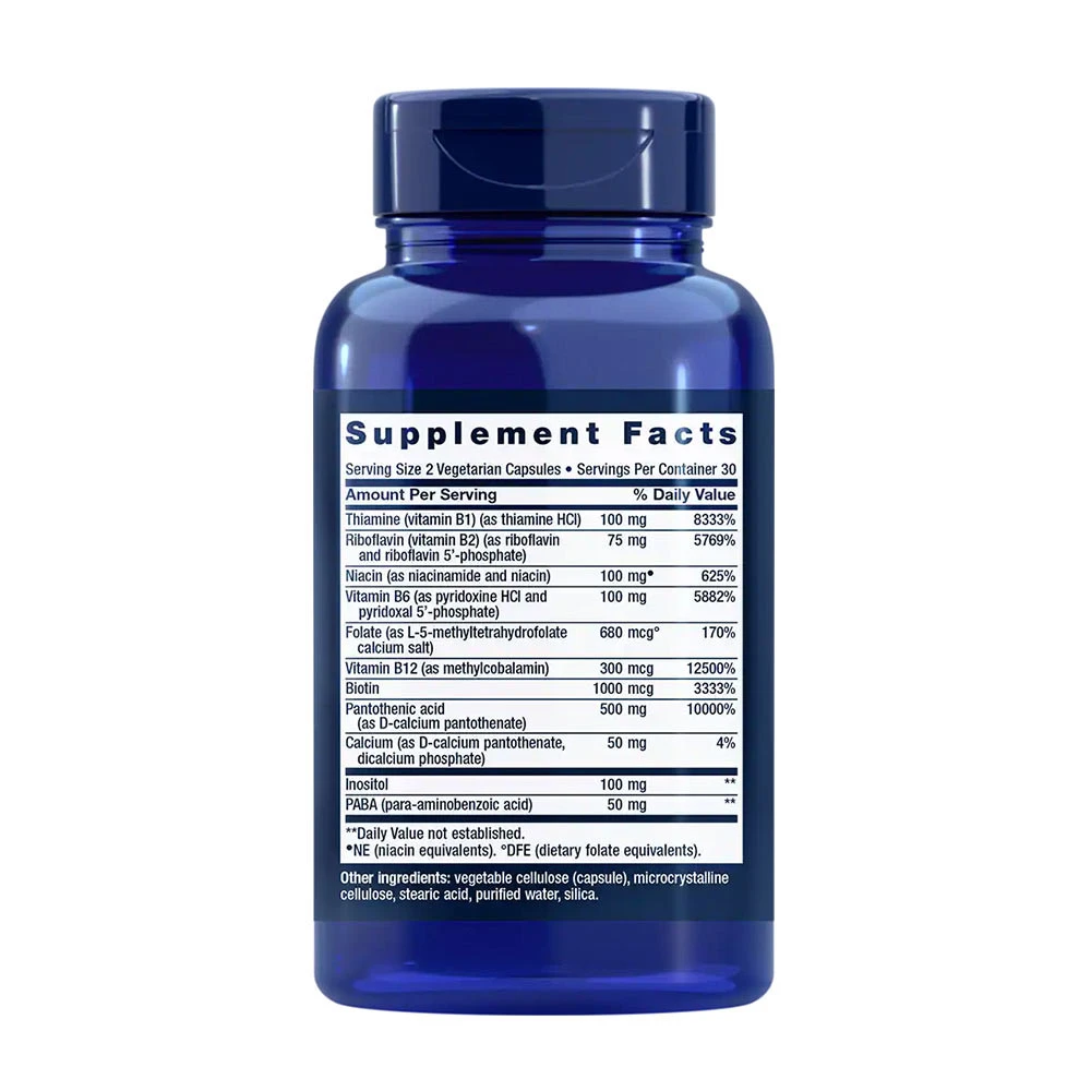 Life Extension Bio-Active Complete B-Complex 60 Kapsle - Obrázek 2