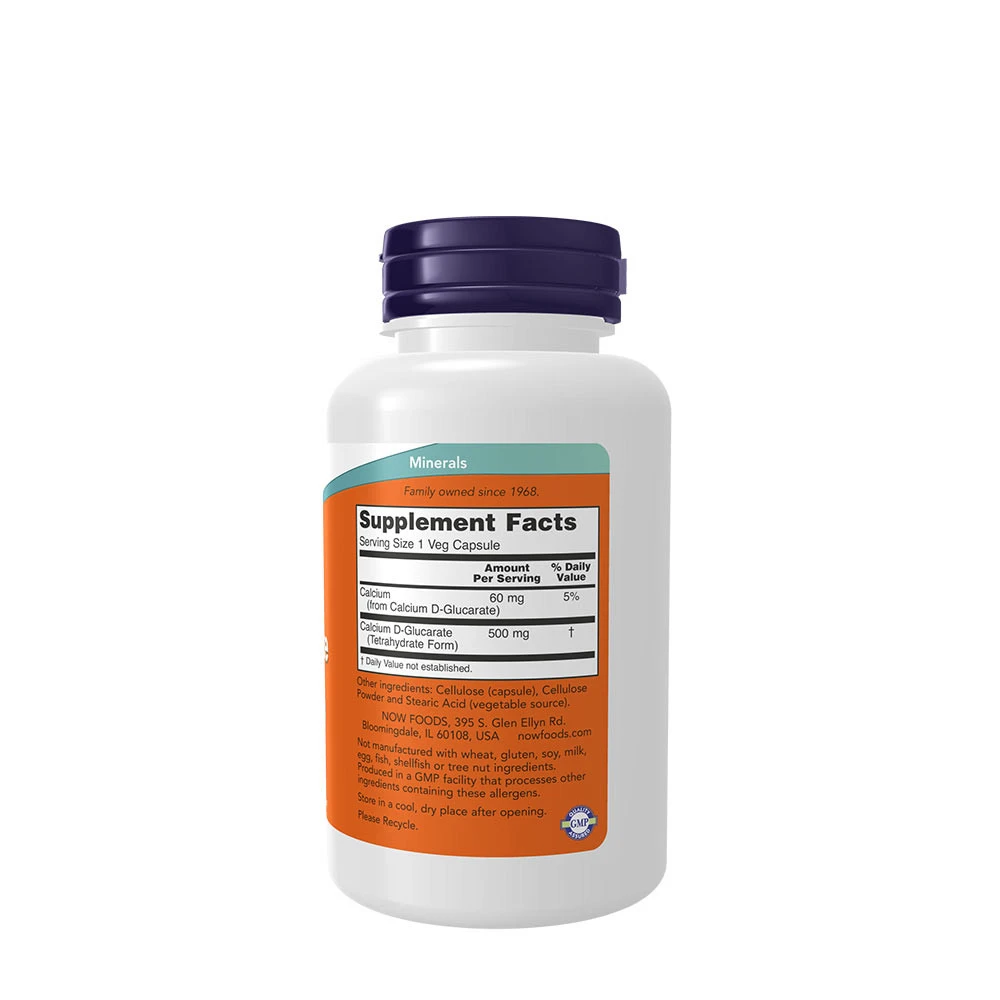NOW Foods Calcium D-Glucarate 500 mg - Obrázek 2