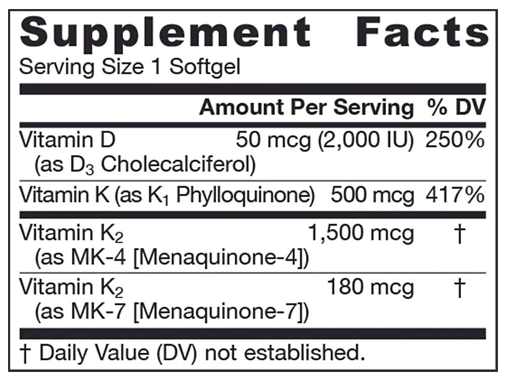 Jarrow Formulas K-Right 60 Softgely - Obrázek 2