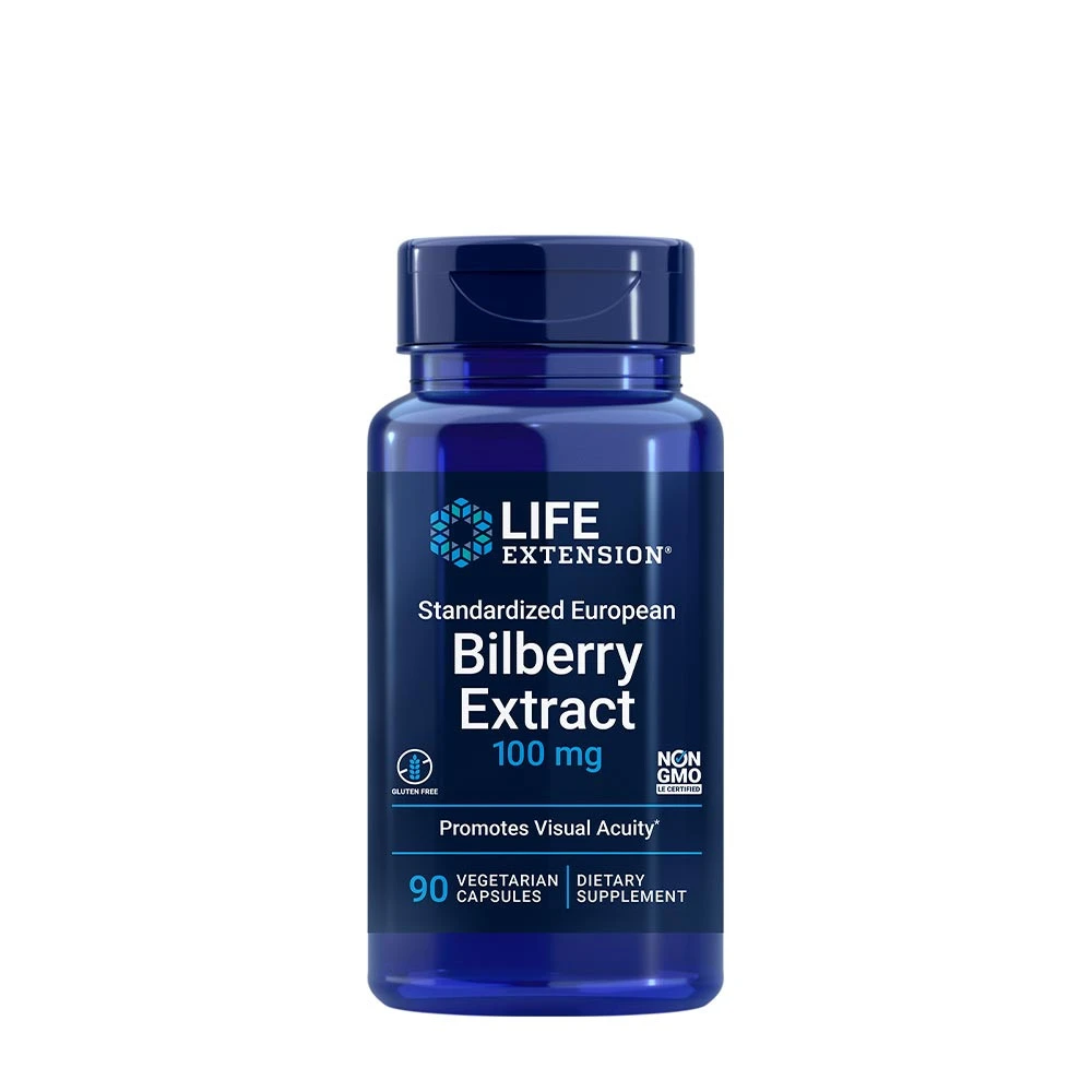 Life Extension - Standardized European Bilberry Extract (90 Veg Capsules) - Eco Supplements CZ
