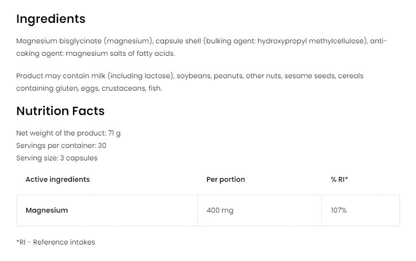 Ostrovit Magnesium Glycinate 90 Kapsle - Obrázek 2