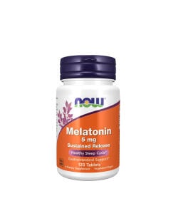 NOW Melatonin 5 mg Sustained Release (120 Tablets) - Eco Supplements CZ