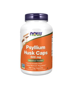 NOW Psyllium Husk 500 mg (500 Veg Capsules) - Eco Supplements CZ