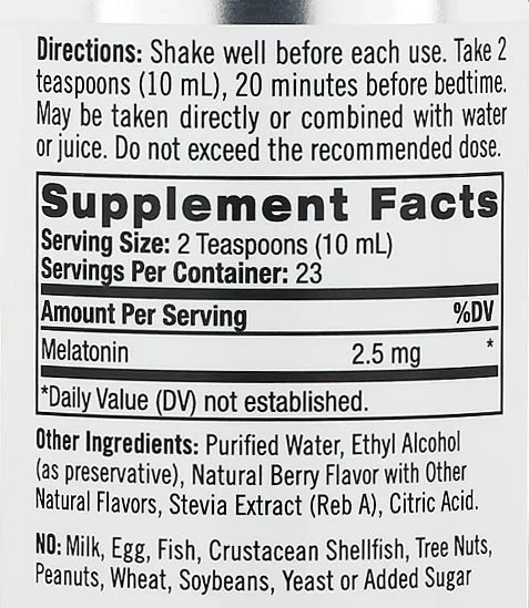 Natrol Liquid Melatonin 2,5 mg Tekutina 237 ml Berry - Obrázek 4