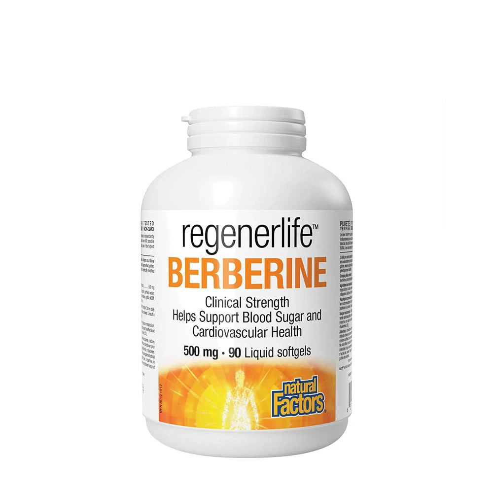 Natural Factors Berberine LipoMicel Matrix - 500 mg Berberine (90 Softgels) - Eco Supplements CZ