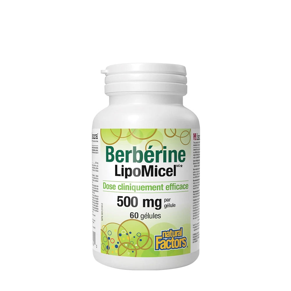 Natural Factors Berberine LipoMicel Matrix (60 Softgels) - Eco Supplements CZ