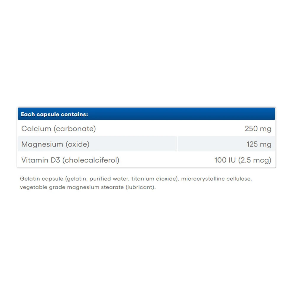 Natural Factors Calcium & Magnesium 2:1 Plus Vitamin D3 90 Kapsle - Obrázek 2