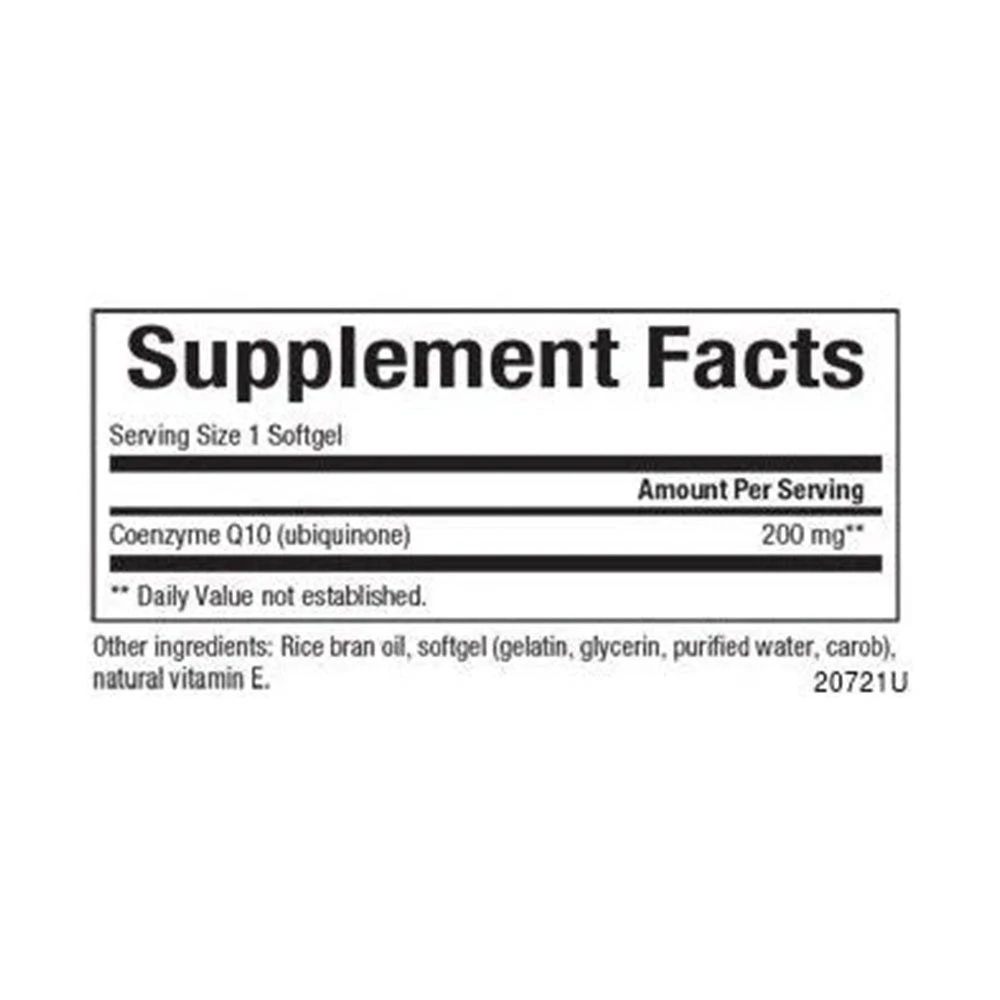 Natural Factors Coenzyme Q10 100% Natural 60 Softgely - Obrázek 2