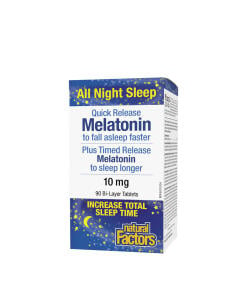 Natural Factors Melatonin Quick Release Plus Timed Release 10 mg (90 Tablets) - Eco Supplements CZ