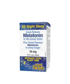 Natural Factors Melatonin Quick Release Plus Timed Release 10 mg (90 Tablets) - Eco Supplements CZ