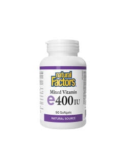 Natural Factors Mixed Vitamin E Natural Source 400 IU  (90 Softgels) - Eco Supplements CZ