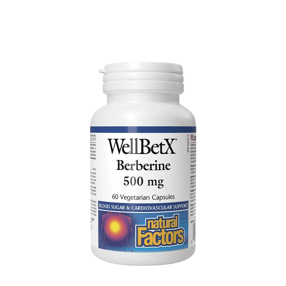 Natural Factors WellBetX Berberine 500 mg (60 Capsules) - Eco Supplements CZ