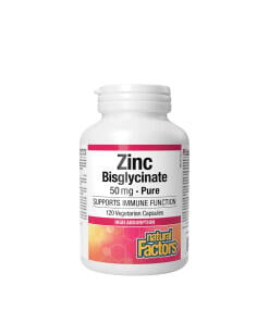 Natural Factors Zinc Bisglycinate 50 mg  (120 Capsules) - Eco Supplements CZ